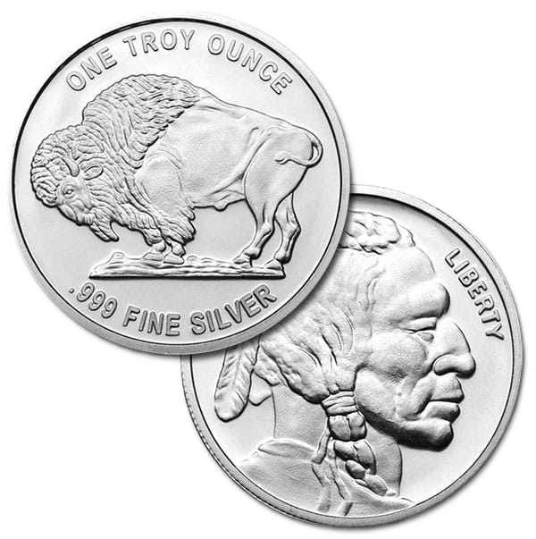 1 Oz Silver Round BU - Buffalo