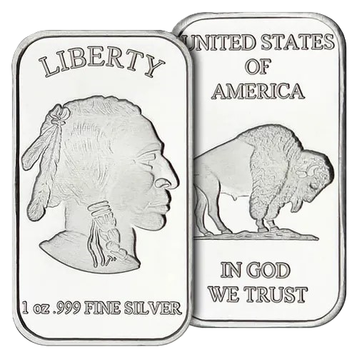 1 oz Silver Bar - Secondary Market Random bar