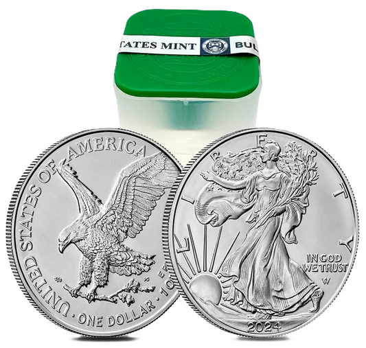 2024 1 oz Silver American Eagle Tube of 20 BU coins